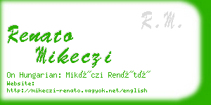 renato mikeczi business card